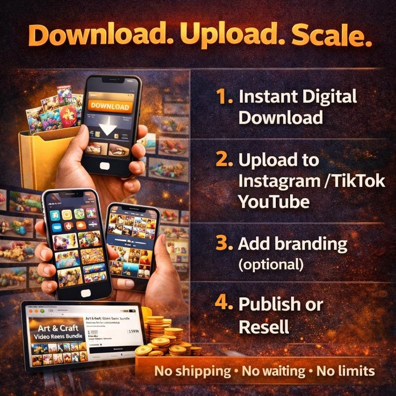 4000+ DIY Art & Craft Reels PLR MRR | Digital Download Content for Instagram TikTok YouTube - Image 2
