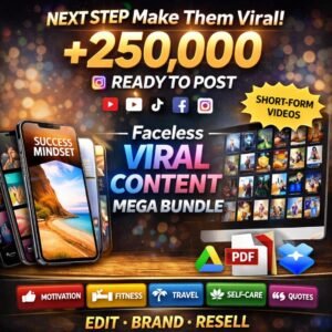 250,000+ Viral Reels Mega Bundle (PLR/MRR) | Faceless Reels Content