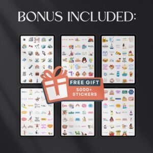 7500 Digital Planner Pages Bundle PLR MRR Editable Canva Templates