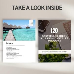 120 Digital Product Ideas with PLR License | Bestseller Guide for Etsy & Social Media