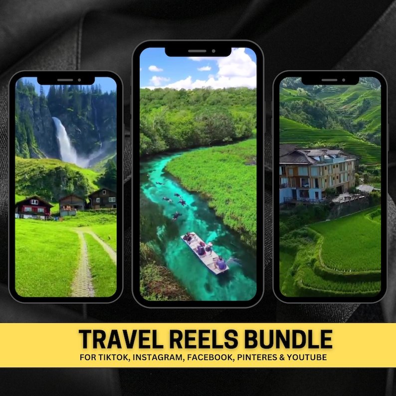 600+ Faceless Travel Reels Bundle | Travel Reels, Instagram Reels, TikTok and Youtube Shorts, (PLR, MRR) - Image 10