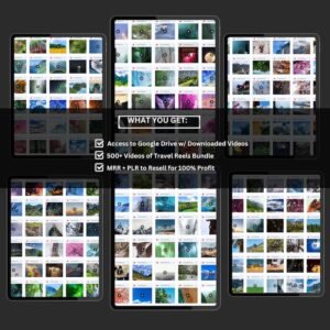 600+ Faceless Travel Reels Bundle | Travel Reels, Instagram Reels, TikTok and Youtube Shorts, (PLR, MRR)