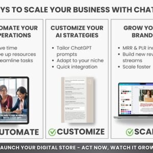 Mrr Ebook Scaling Your Business with Chatgpt, Ai Ebook Ready-To-Resell, Digital Marketing Guide