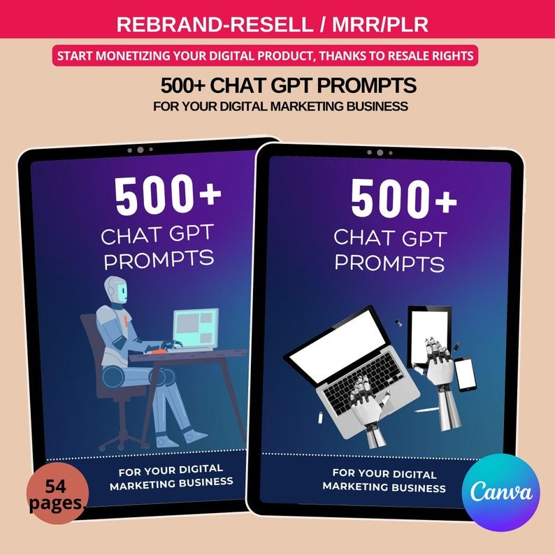 Ultimate AI Course/ Prompt Generator(canva Template) PLR Rights - Image 10