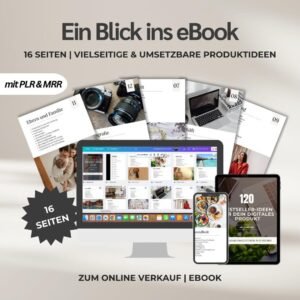 120 Digital Product Ideas with PLR License | Bestseller Guide for Etsy & Social Media