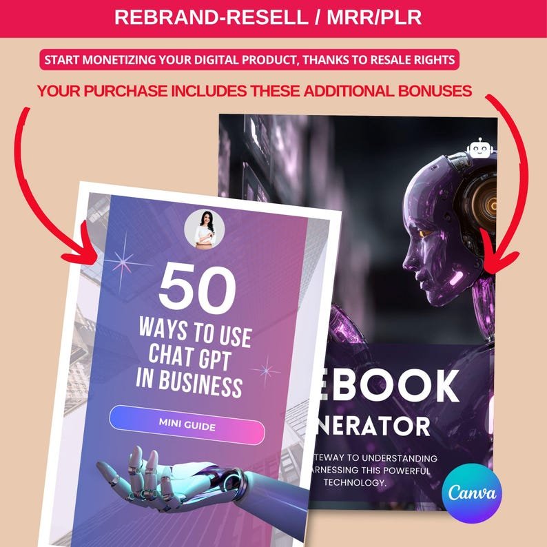 Ultimate AI Course/ Prompt Generator(canva Template) PLR Rights - Image 6