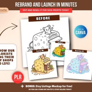 150-Page Little Shops Coloring Book (PLR)