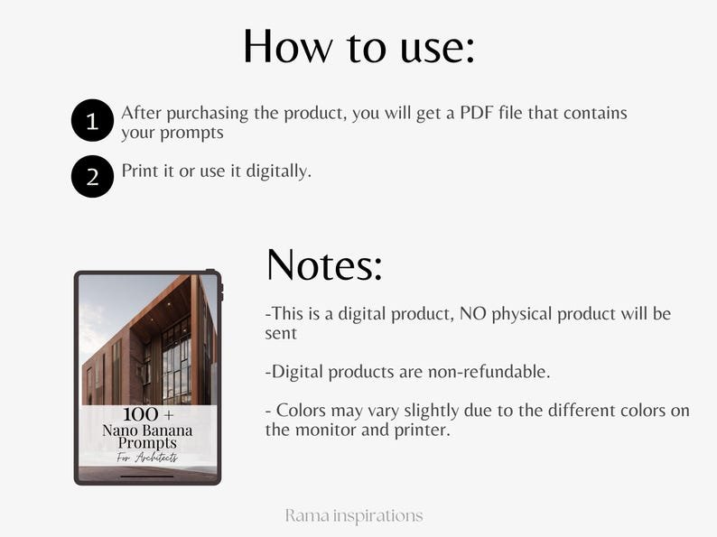 Nano Banana Prompts For Architects, Architecture AI Prompts, Rendering AI Prompts, Architecture Templates PDF - Image 4