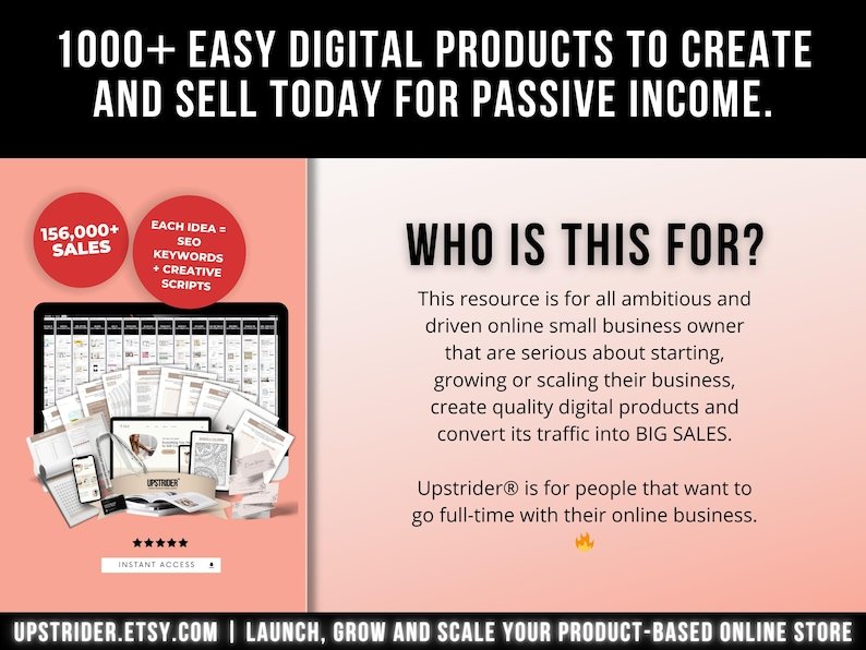 1000 Digital Products Ideas To Create And Sell Today For Passive Income, Etsy Digital Downloads - Image 2