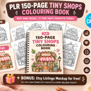 150-Page Little Shops Coloring Book (PLR)