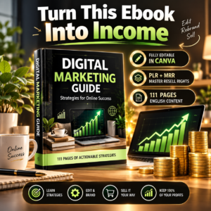 Make Money Online Ebook PLR MRR English | 111 Page Canva Editable Digital Product