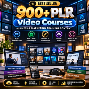 900+ Business Video Courses Bundle Online Training Library PLR MRR Resell Rights