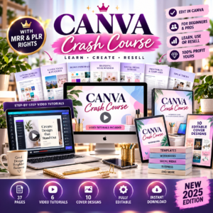 Canva Crash Course With MRR, PLR, Master Resell and Private Label Rights