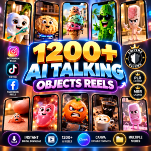 1200+ AI Talking Object Videos | Viral Reels Bundle PLR MRR