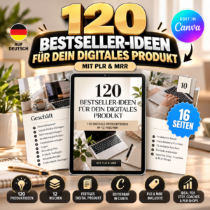 120 Digital Product Ideas with PLR License | Bestseller Guide for Etsy & Social Media