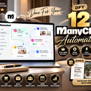 12 Manychat Automation Flows with Private Label Rights (PLR) and Master Resell Rights (MRR)