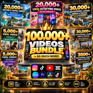 100,000+ Viral Reels Bundle PLR MRR, AI Animated Content, Viral reels, TikTok, Instagram, YouTube
