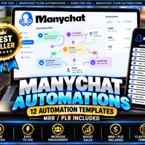 ManyChat Automation Templates, DFY Chatbot Flows for Business, Messenger Bot Scripts, Marketing Automation Bundle, PLR, MRR