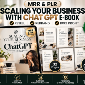 Mrr Ebook Scaling Your Business with Chatgpt, Ai Ebook Ready-To-Resell, Digital Marketing Guide