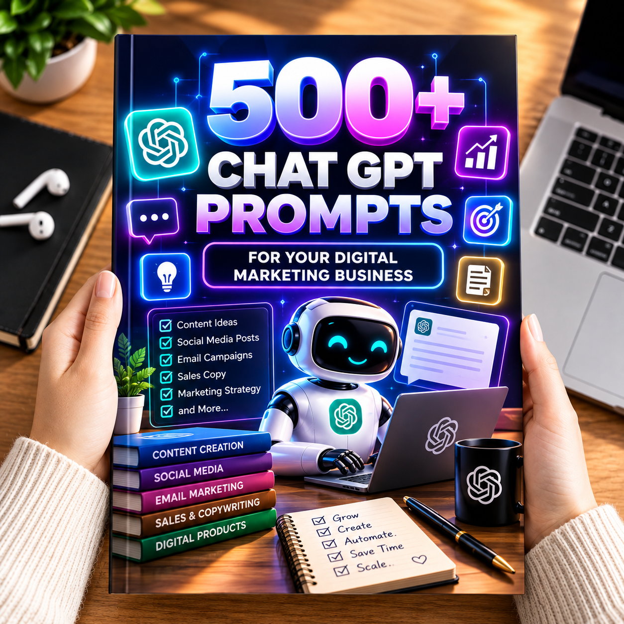 Ultimate AI Course/ Prompt Generator(canva Template) PLR Rights
