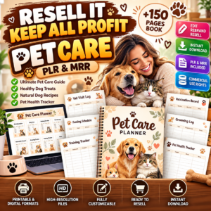 Pet Care Planner Bundle | PLR MRR (Digital Download)