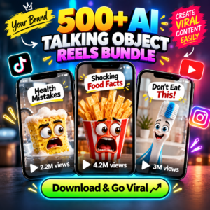 AI Talking Object Reels Bundle | Viral TikTok, YouTube, Instagram | PLR & MRR