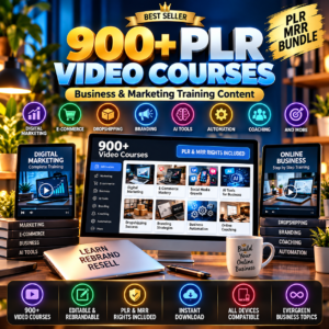900+ Business Video Courses Bundle Online Training Library PLR MRR Resell Rights