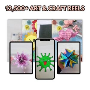 12,500+ Art & Craft Reels Bundle | DIY Tutorial Videos for Instagram TikTok YouTube | PLR MRR Included