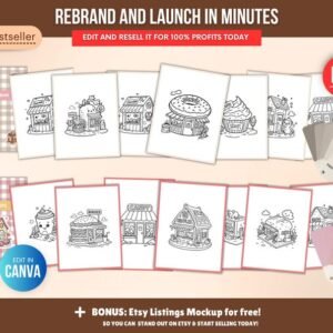 150-Page Little Shops Coloring Book (PLR)