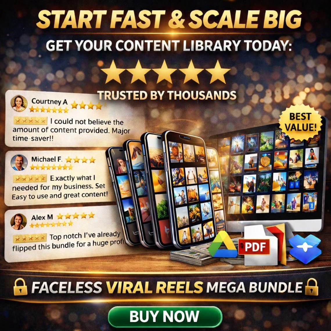 250,000+ Viral Reels Mega Bundle (PLR/MRR) | Faceless Reels Content - Image 3