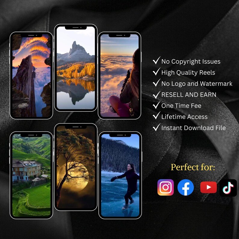 600+ Faceless Travel Reels Bundle | Travel Reels, Instagram Reels, TikTok and Youtube Shorts, (PLR, MRR) - Image 8