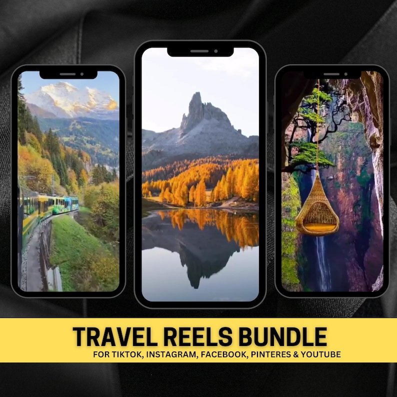 600+ Faceless Travel Reels Bundle | Travel Reels, Instagram Reels, TikTok and Youtube Shorts, (PLR, MRR) - Image 9