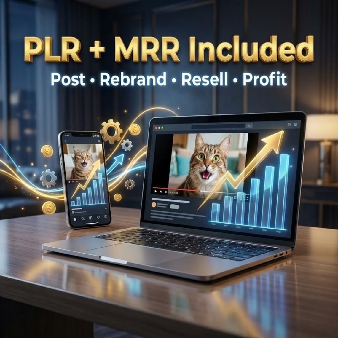 Viral Cat Reels Bundle | 2200+ Funny AI & Real Videos (PLR MRR Digital Download) - Image 4