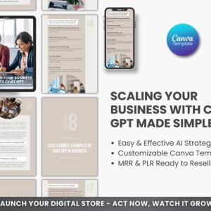 Mrr Ebook Scaling Your Business with Chatgpt, Ai Ebook Ready-To-Resell, Digital Marketing Guide