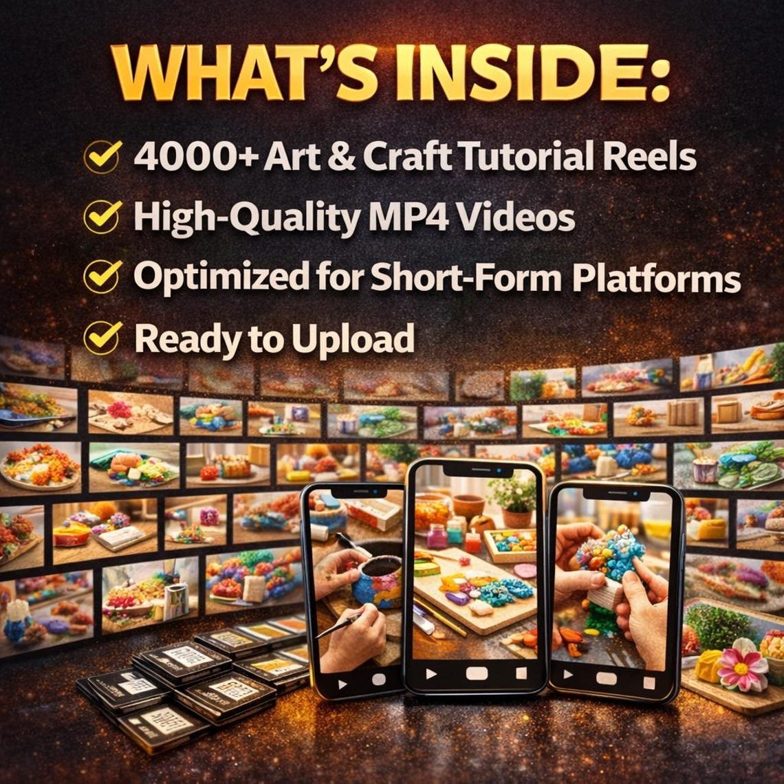 4000+ DIY Art & Craft Reels PLR MRR | Digital Download Content for Instagram TikTok YouTube - Image 5