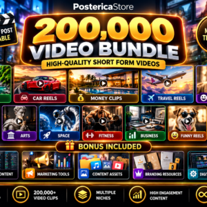 200,000+ Short Form Video Bundle for TikTok, Instagram Reels , YouTube Shorts , Viral Content Pack for Creators