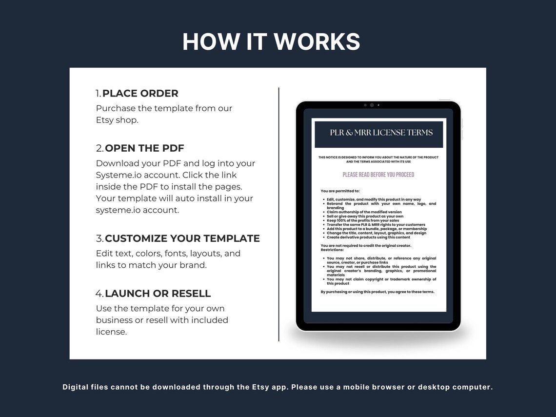 Systeme.io Sales Funnel Template – Link in Bio Page for Digital Products – Editable – PLR Included - Image 3