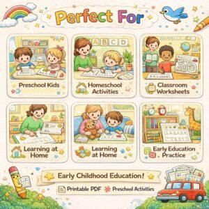 12K+ Kids Printable Worksheets | Preschool Activity Pages | Coloring, Maze, Matching, Word Search, Writing Practice