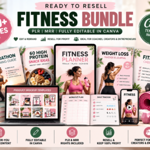 Fitness & Nutrition PLR Bundle – Diet Plans, Workouts, Protein Snacks + MRR Resale Rights Ready for Resale