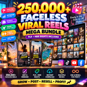 250,000+ Viral Reels Mega Bundle (PLR/MRR) | Faceless Reels Content | Instagram Reels, TikTok & YouTube Shorts