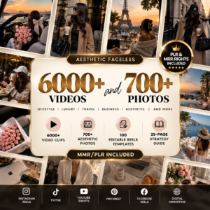 6000+ Faceless Videos Reels Templates Bundle | Aesthetic Instagram TikTok | DFY PLR & MRR