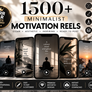1500+ Animated Motivational Faceless Reels, Animation Video Content, MRR/PLR