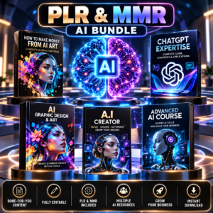 Ai PLR MRR Mega Bundle • AI eBook + Video Course • Digital Business Kit