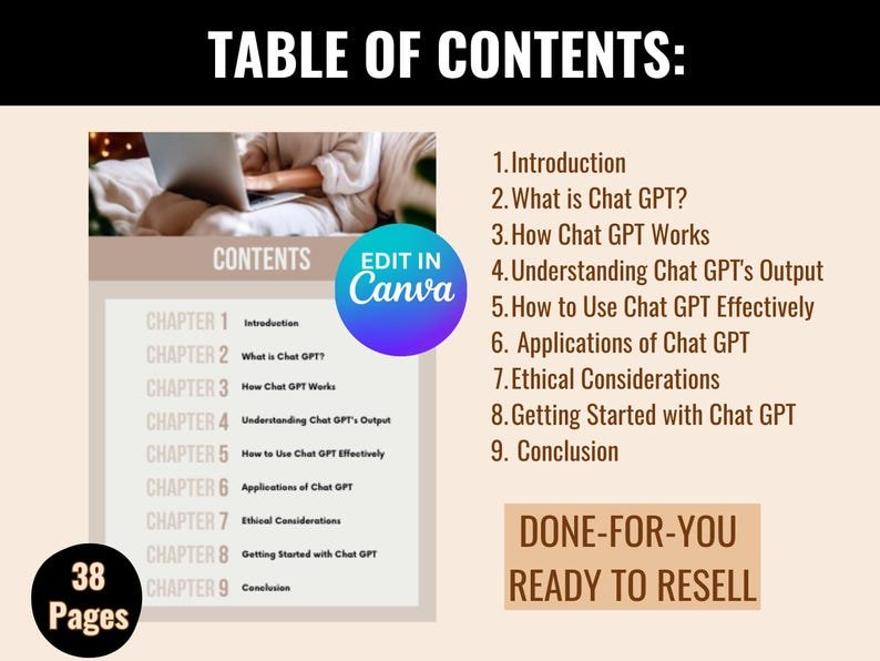 ChatGPT Beginners Guide Ebook: Master Resell Rights, Canva Editable (MRR) - Image 7