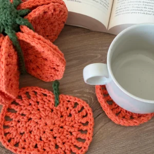 Pumpkin Coasters Set Crochet Pattern PDF | Fall & Halloween Decor