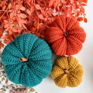 Easy Crochet Pumpkin Pattern PDF | 6 Sizes, Beginner Friendly Fall Decor