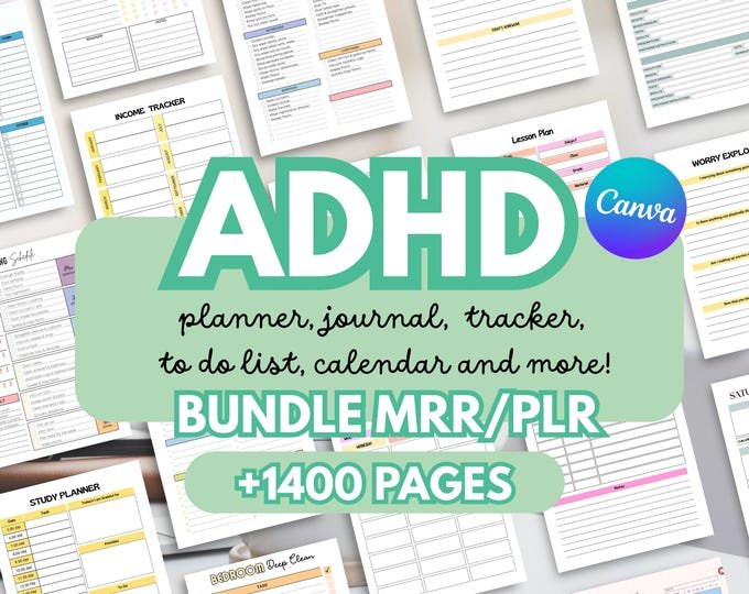 9000+ PLR Canva Templates DFY Printable Planners, Journals & Trackers | Editable MRR - Image 7