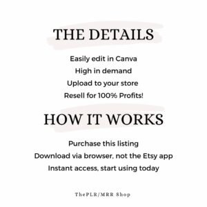 Master Resell Rights PLR Fitness Planner, PLR, MRR, Done for you printable Planner, Fitness Journal, Workout planner, for women, for girls